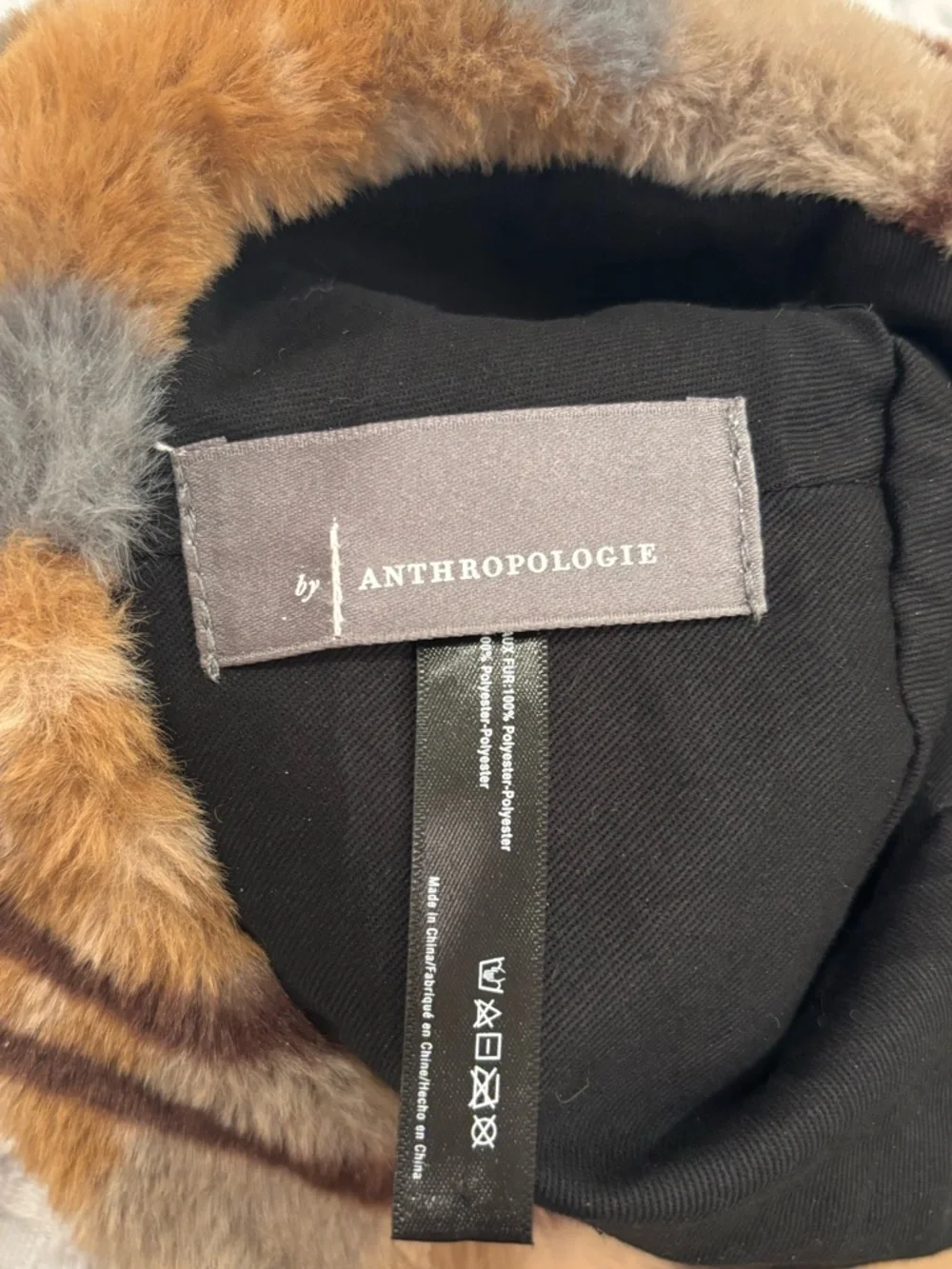 Anthropologie Plaid Faux-Fur Bucket Hat - Picture 5 of 6